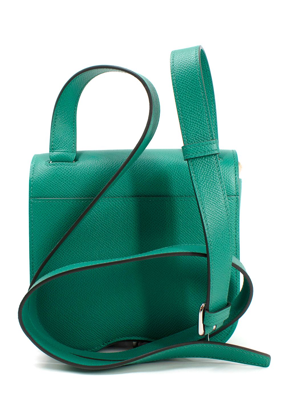 Hermes Vert Jade Epsom Della Cavalleria Shoulder Bag emerald green leather