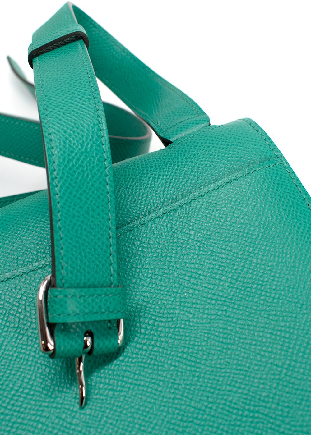 Hermes Vert Jade Epsom Della Cavalleria Shoulder Bag emerald green leather