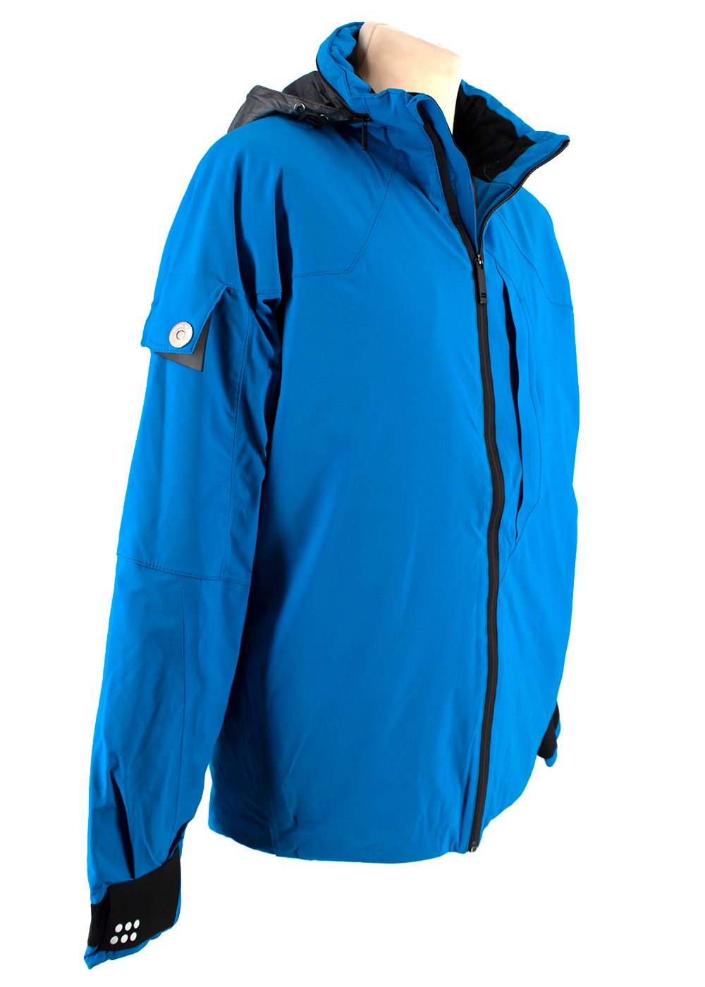 Preowned Mover Blue Hooded Ski Jacket Size L polyamide/wool