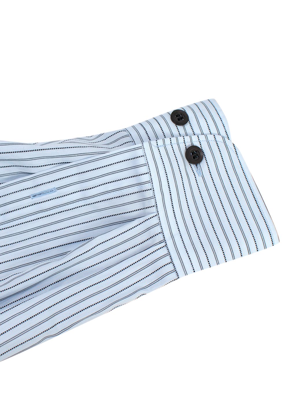 Dries Van Noten Blue Striped Shirt Size L