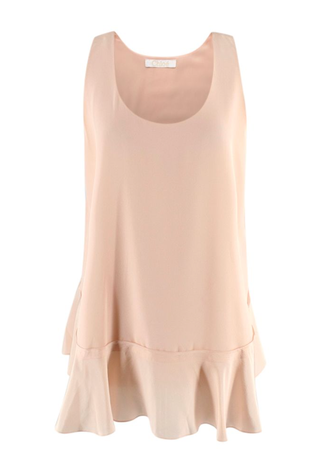 Preowned Chloe Light Powder Pink Silk Top Size M