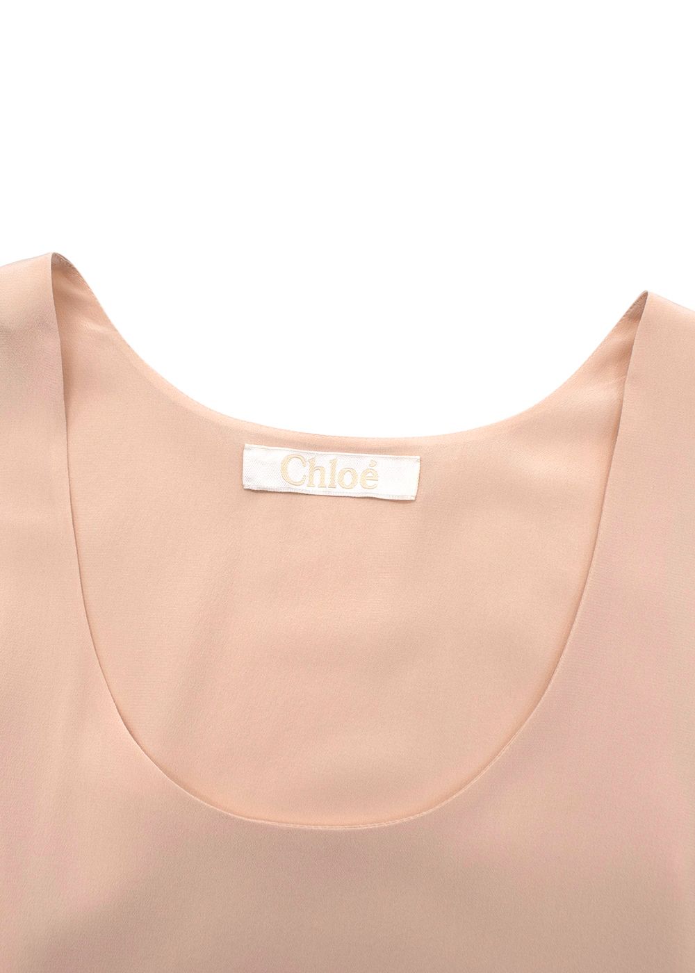 Preowned Chloe Light Powder Pink Silk Top Size M