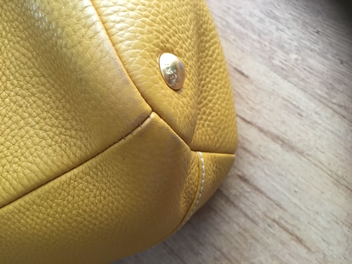 Preowned Prada Yellow Shoulder Bag Size L leather