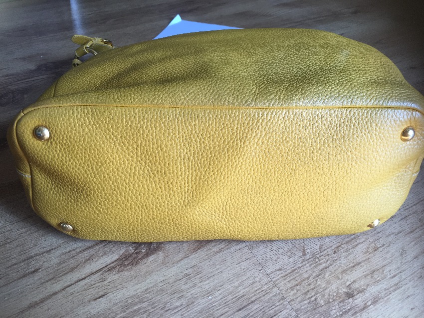 Preowned Prada Yellow Shoulder Bag Size L leather