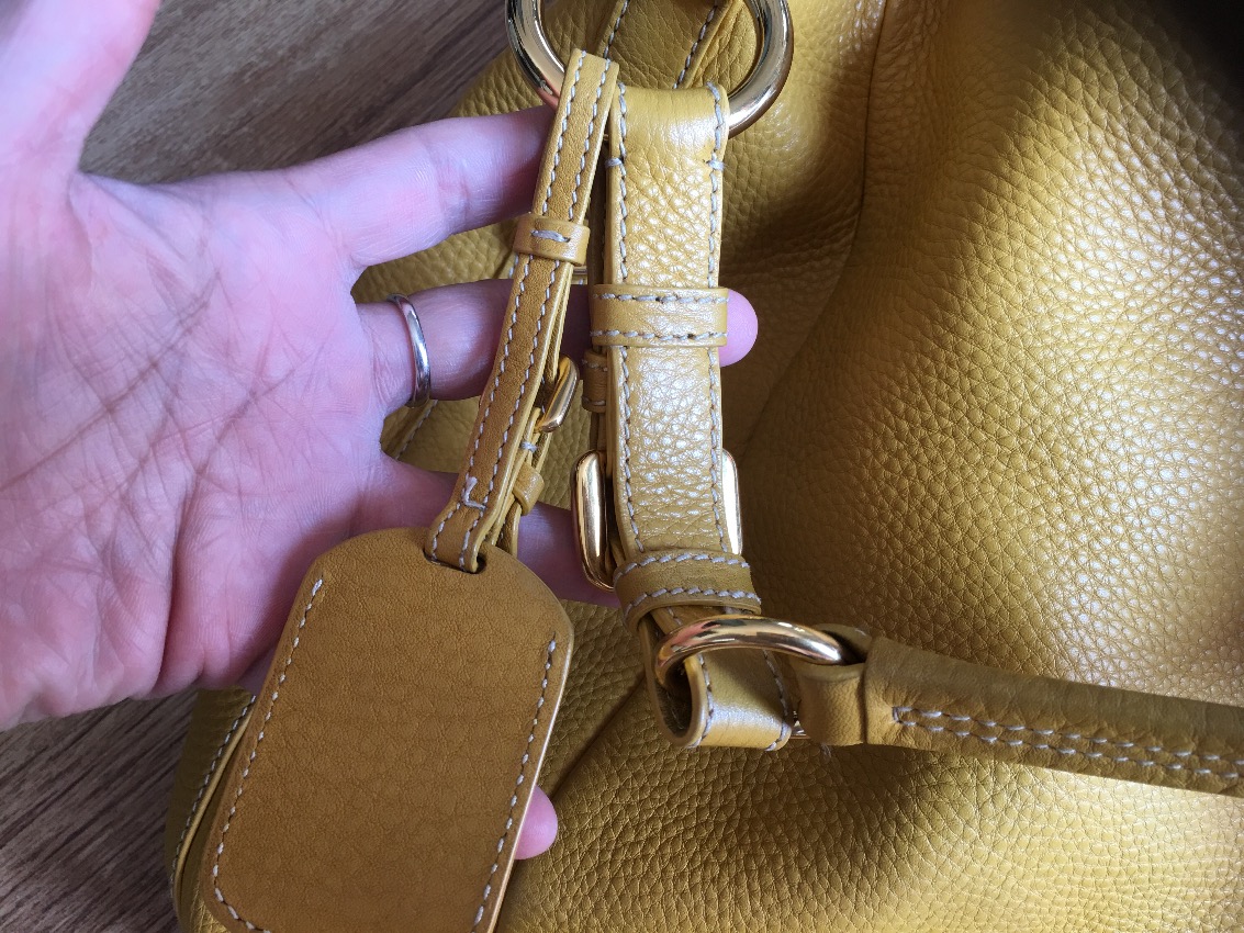 Preowned Prada Yellow Shoulder Bag Size L leather