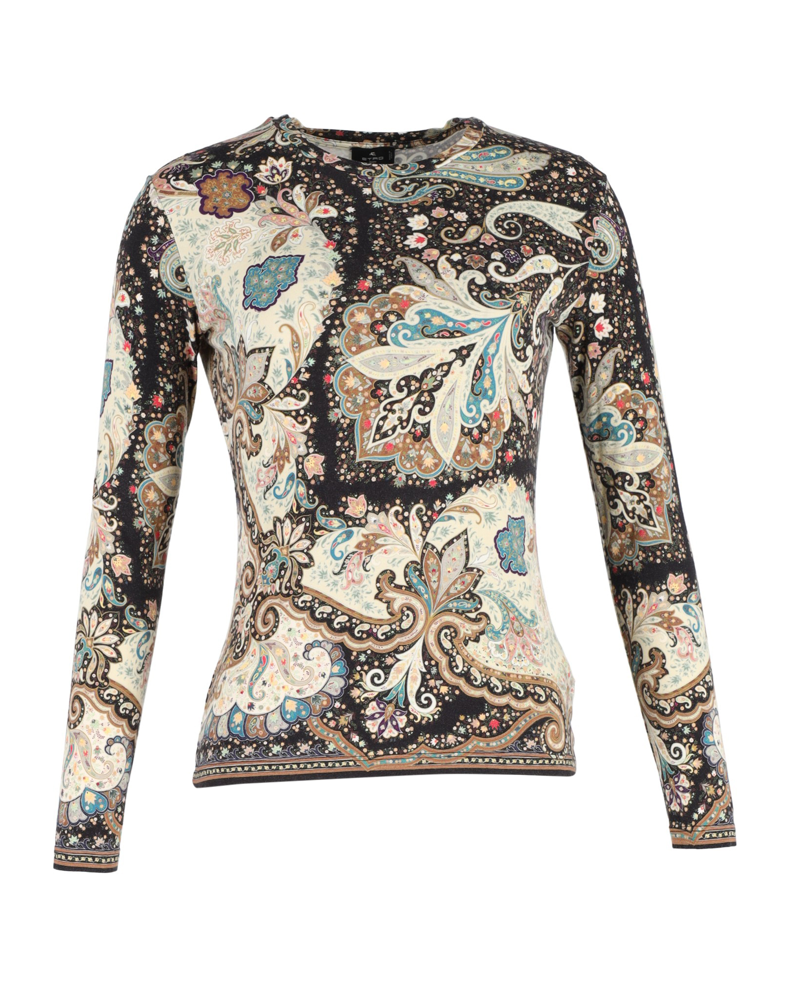 Etro Paisley Printed Long Sleeve Top Size 46