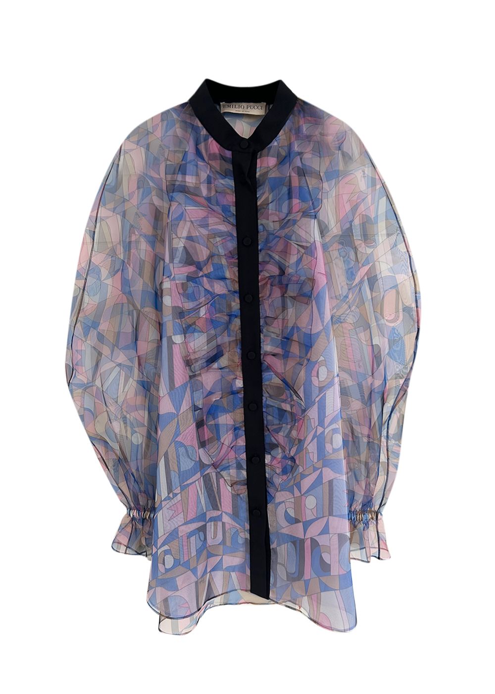 Emilio Pucci Multicoloured Sheer Blouse Size S Multicolour polyester/viscose