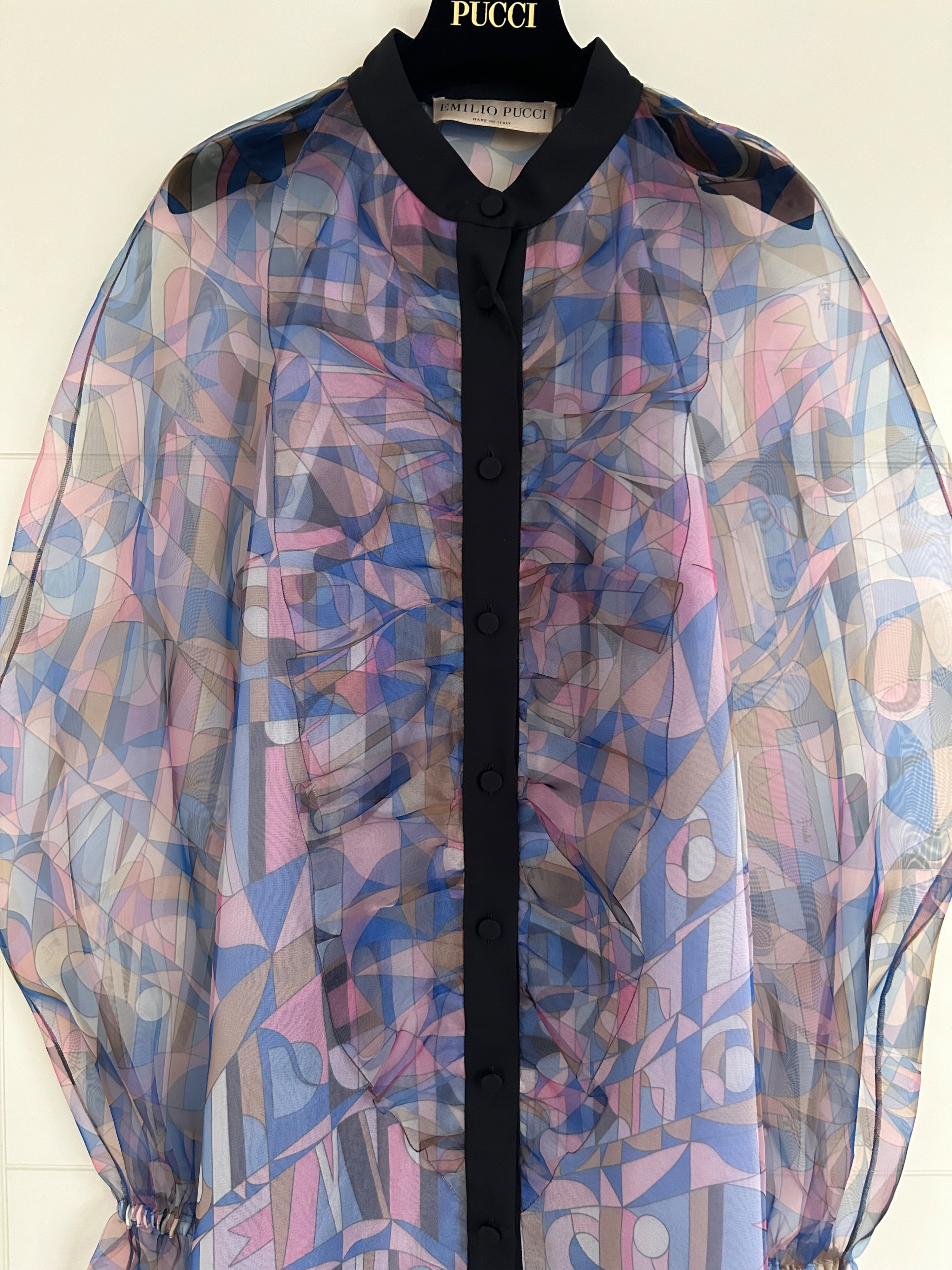 Emilio Pucci Multicoloured Sheer Blouse Size S Multicolour polyester/viscose