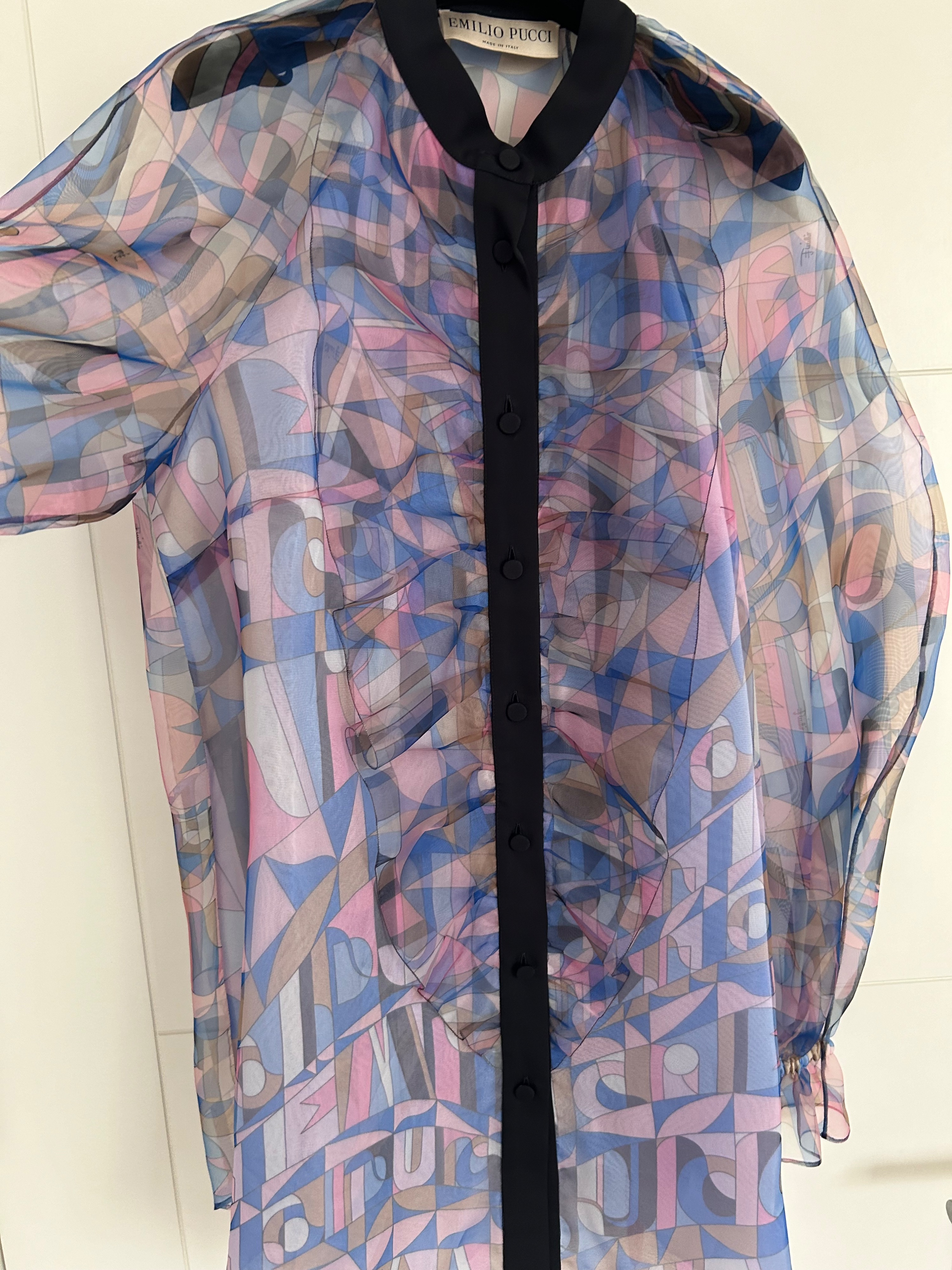 Emilio Pucci Multicoloured Sheer Blouse Size S Multicolour polyester/viscose