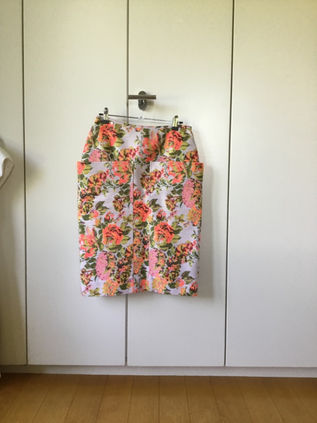 Preowned Stella McCartney Floral Brocade Pencil Skirt Size S Floral / Patterned cotton