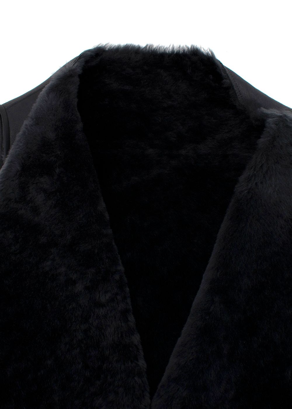 Bespoke Black Shearling Reversible Jacket Size M