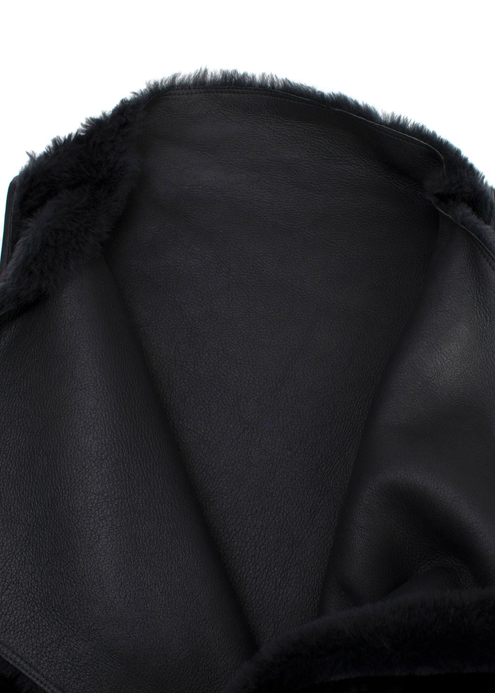 Bespoke Black Shearling Reversible Jacket Size M