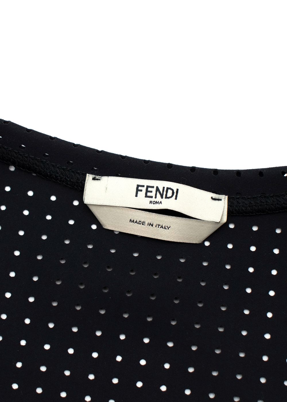 Preowned Fendi Black  Yellow Monster Print Mesh Racer-Back Vest Size M synthetic