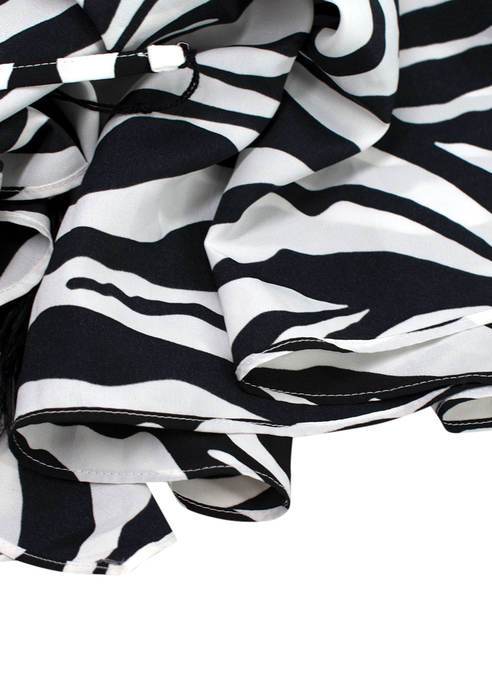 The Attico Zebra-Print Crepe Wrap Maxi Dress Size XS