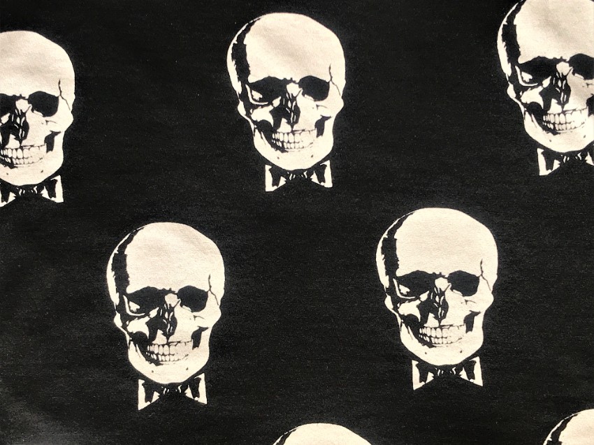 Saint Laurent Black  White Skull Print T-Shirt Size XS cotton