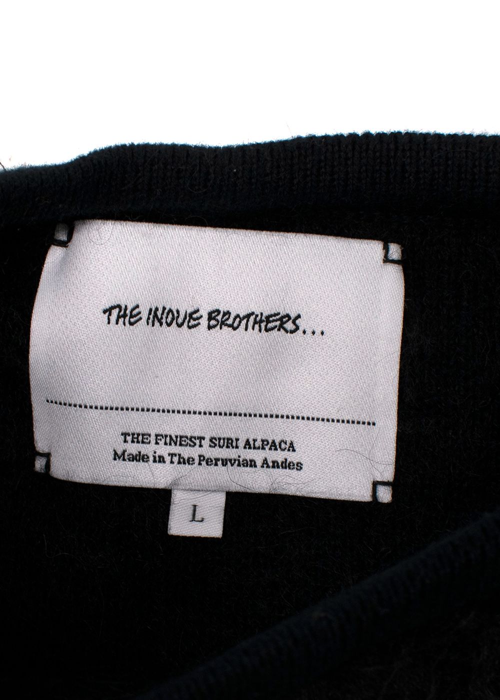 Men's Preowned The Inoue Brothers Black Surf Crewneck Jumper Size L cotton