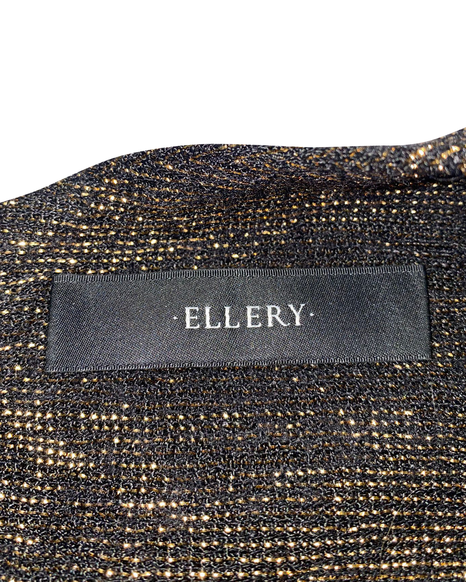 Preowned Ellery Inception Fluted Sleeve Top Size M black cellulose fibre/viscose