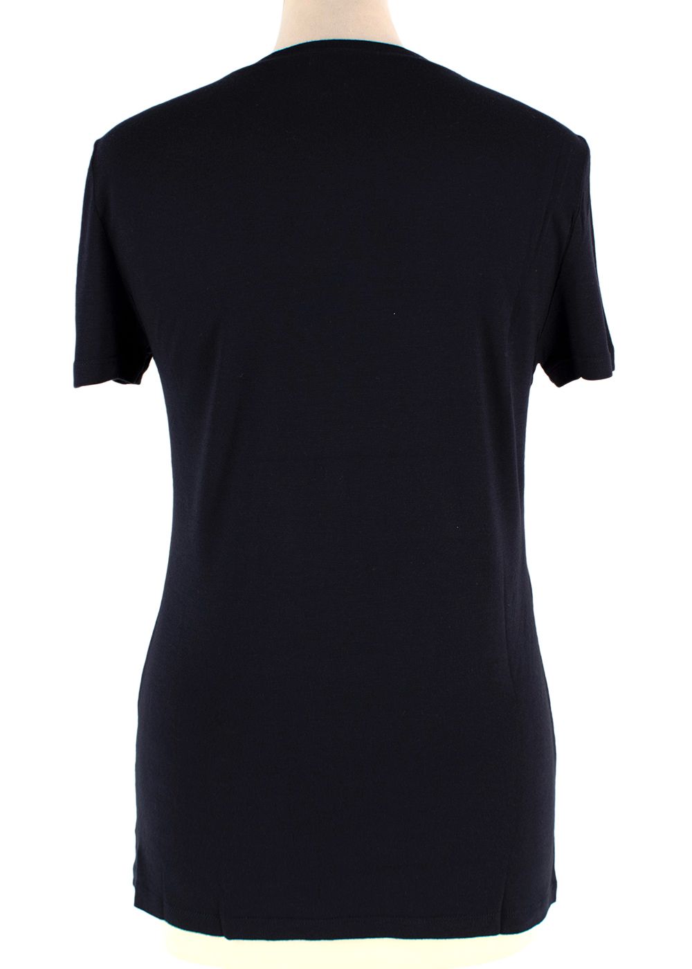 Giorgio Armani Navy T-Shirt Size M viscose/cashmere