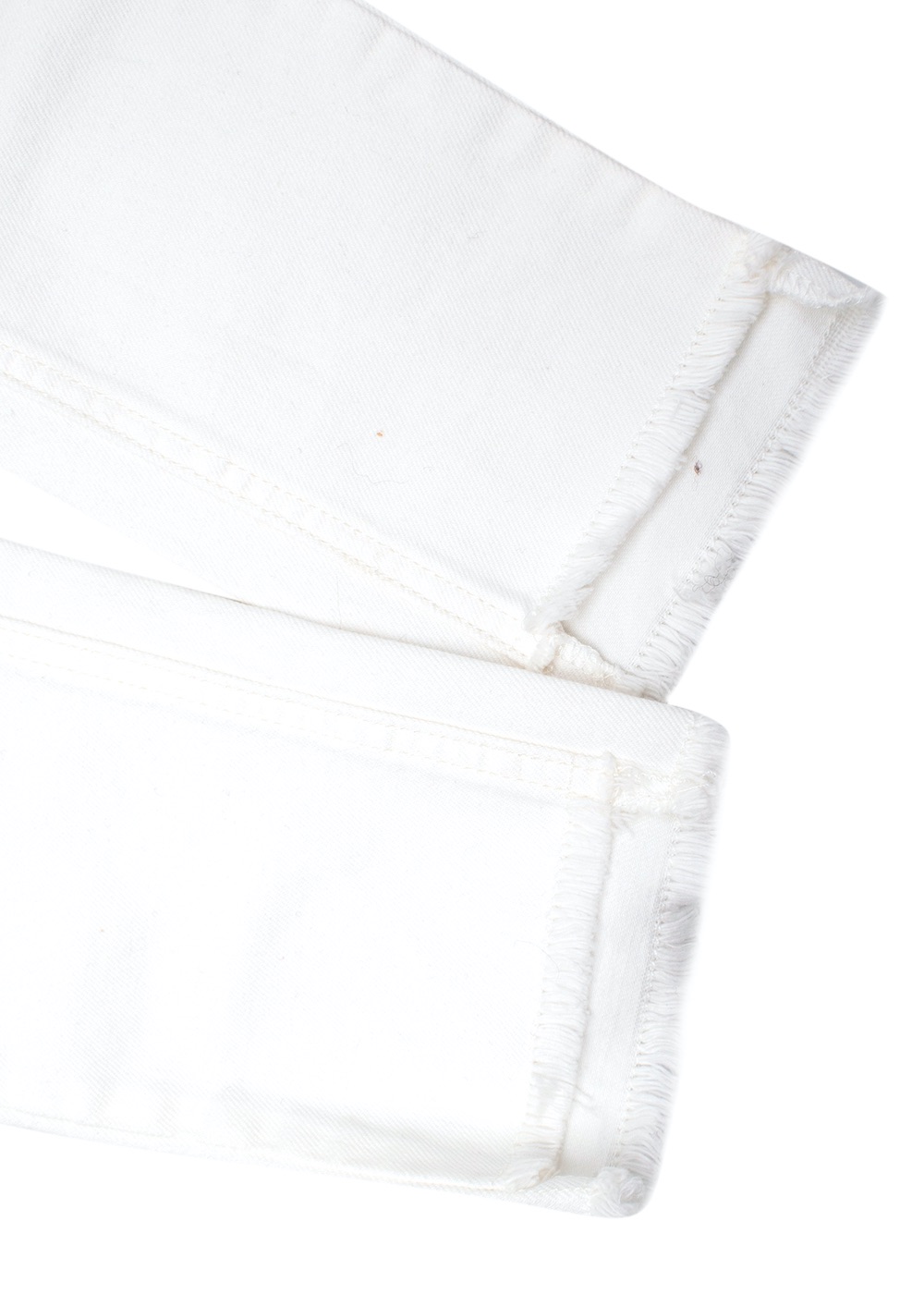 Boys Stella McCartney White Skinny Fringed Hem Jeans Size 6 Years cotton