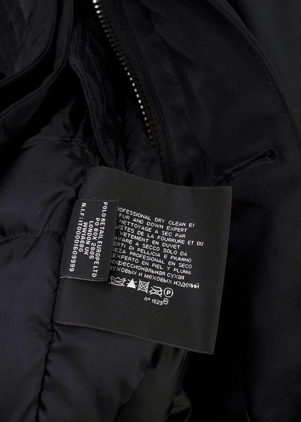 Ralph Lauren Black Label Long Hooded Puffer Coat Size M