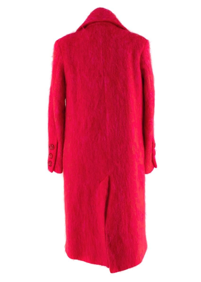 Paper London pink mohair coat Size M wool