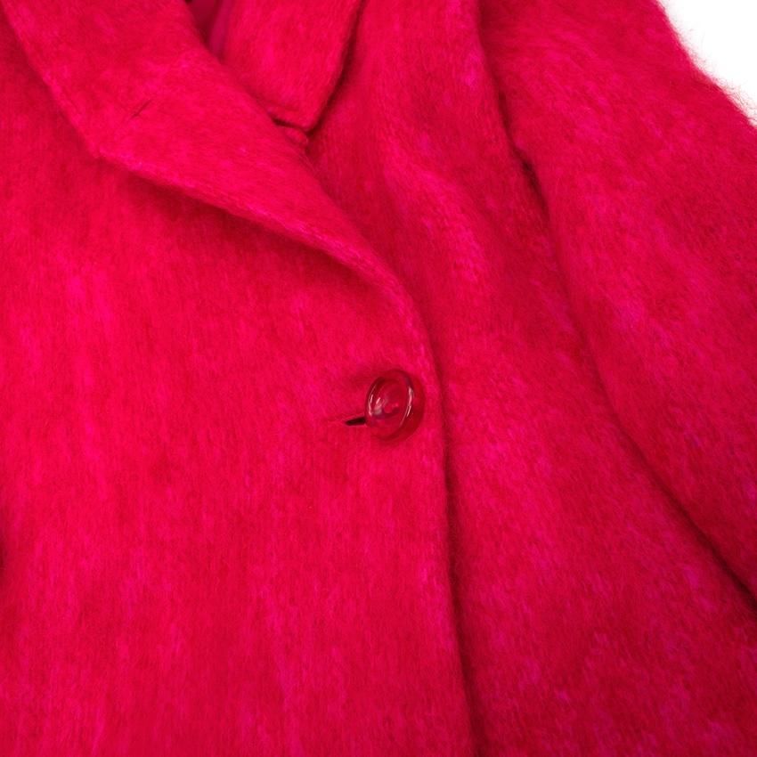 Paper London pink mohair coat Size M wool