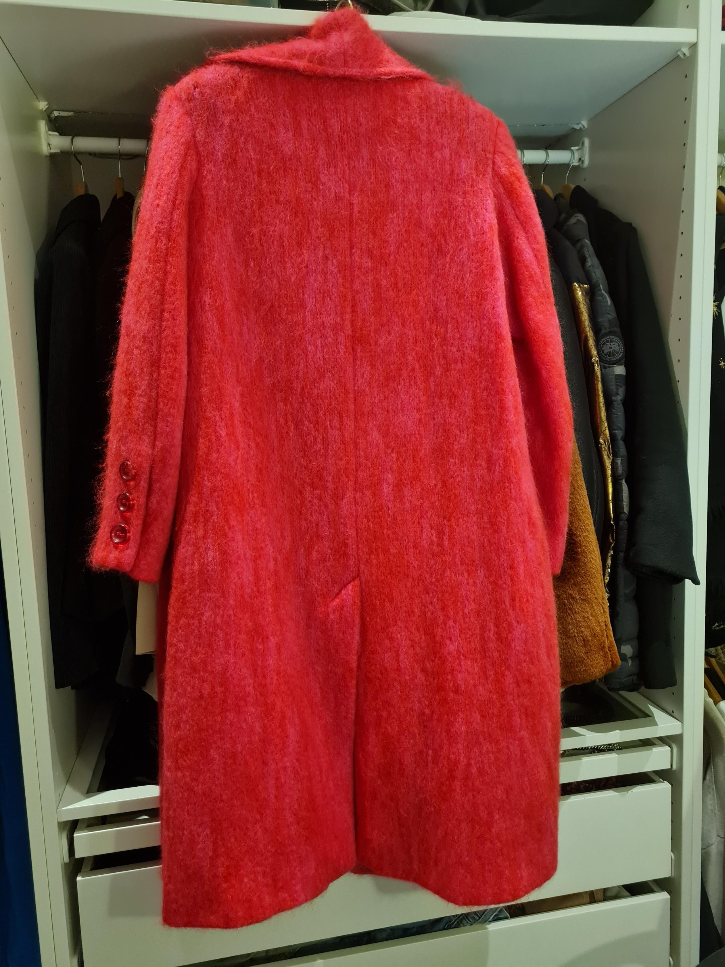 Paper London pink mohair coat Size M wool