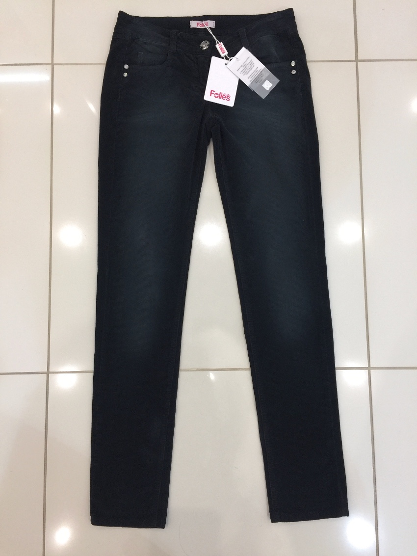 Blumarine Black Corduroy Trousers Size 29/74 cotton