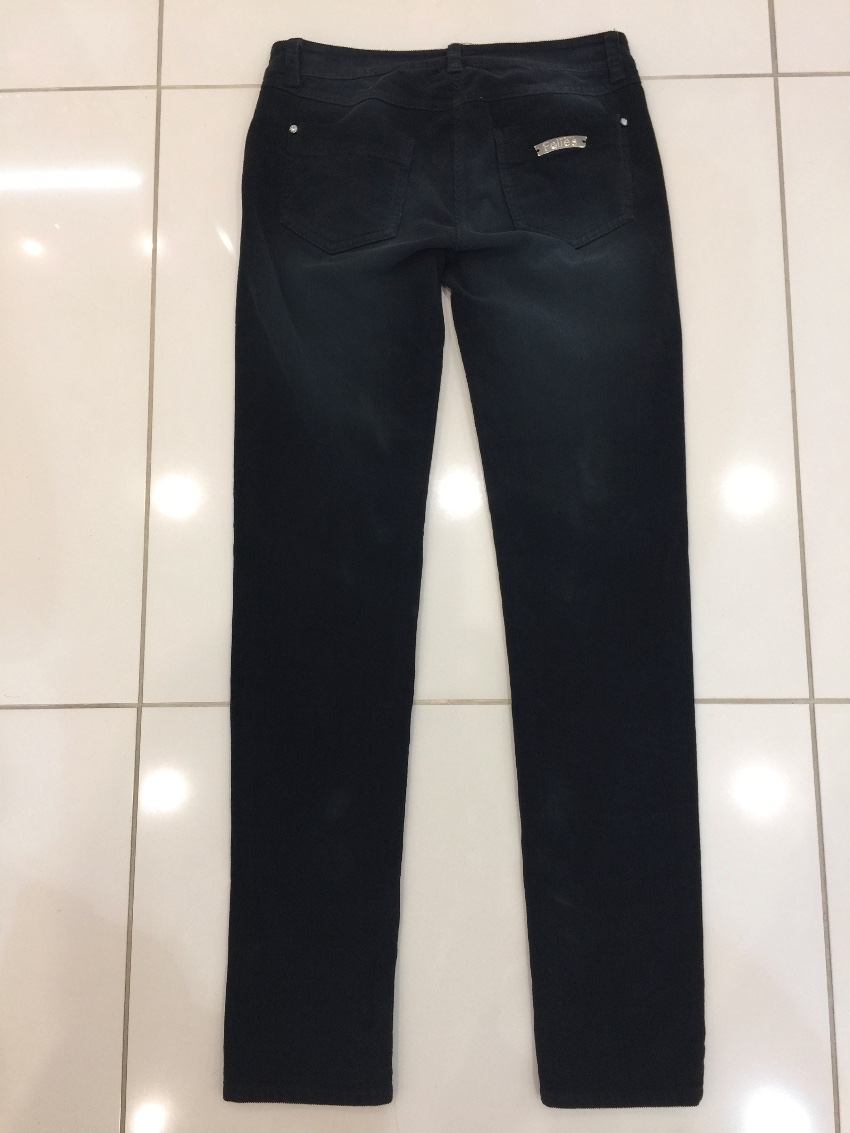 Blumarine Black Corduroy Trousers Size 29/74 cotton