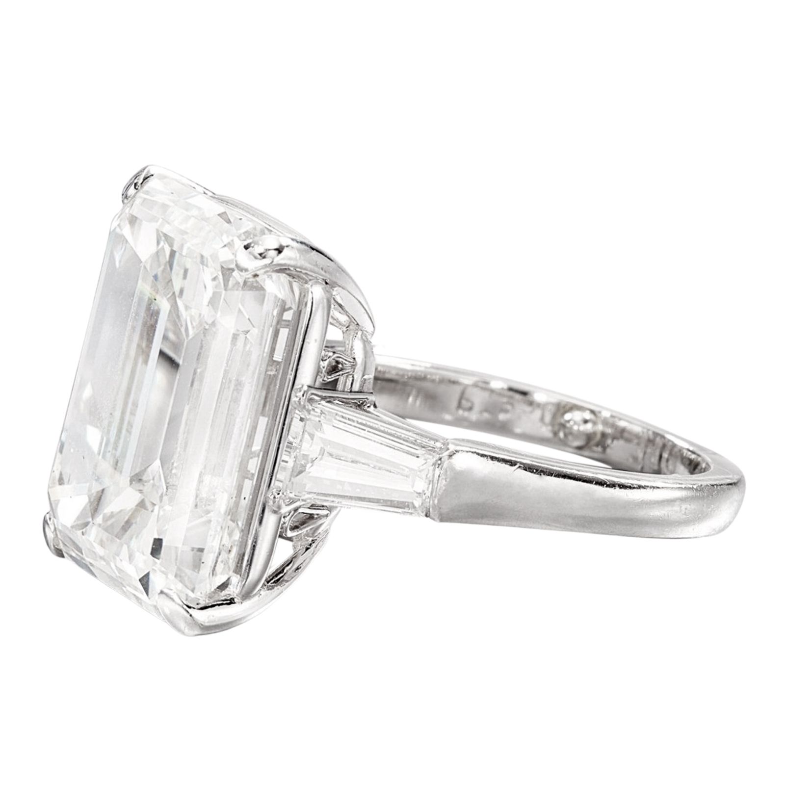 Verde 5ct IGI Certified Lab Grown Emerald Cut Diamond Ring Silver k white gold/lab-grown diamond