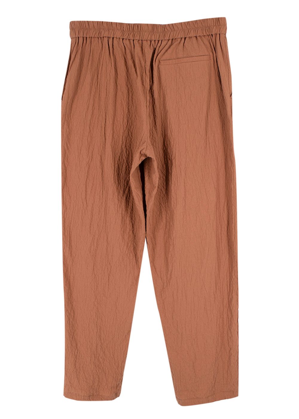 Momoni Burnt Orange Linen Trousers Size L cotton