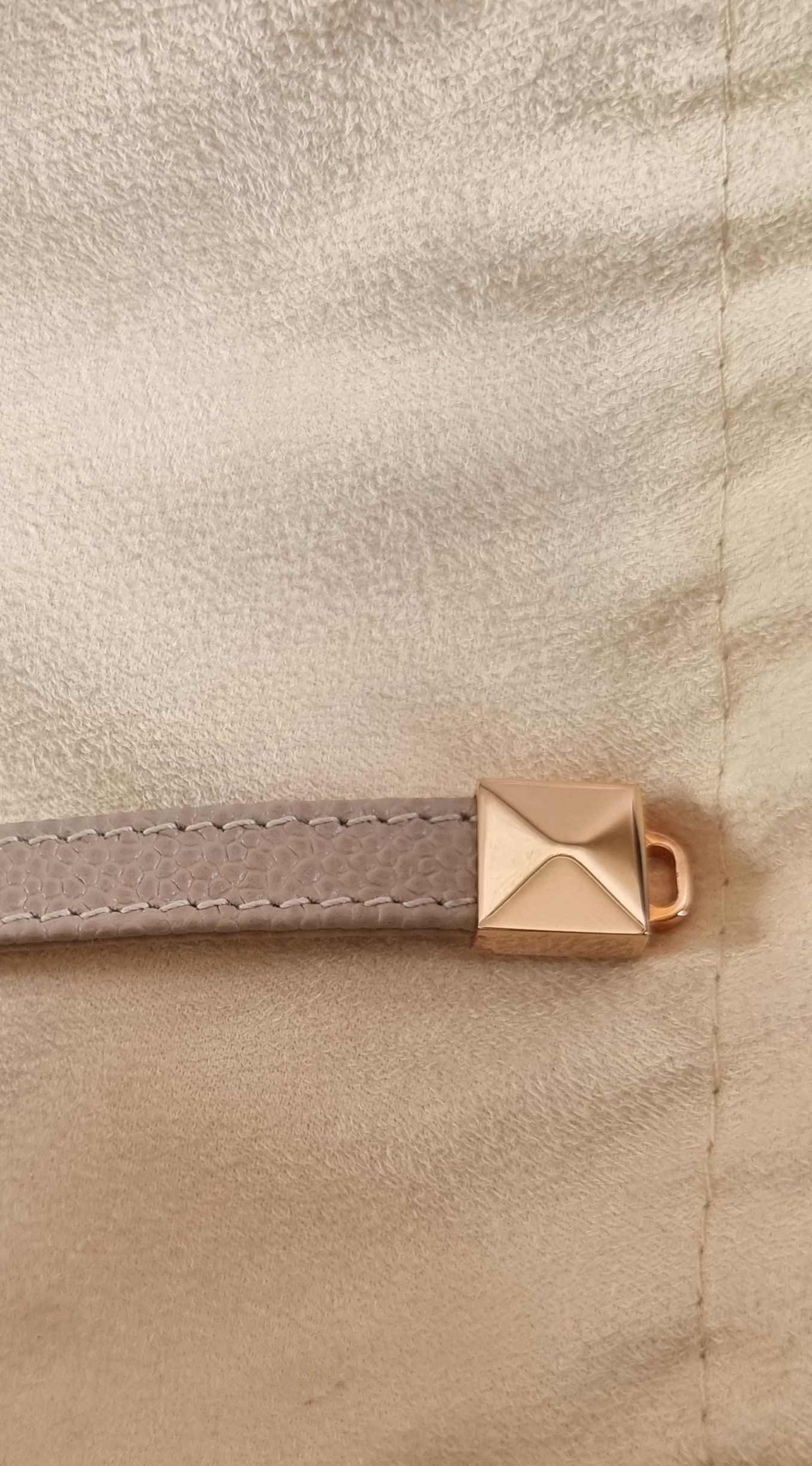 Chopard Rose Gold Taupe Ice Cube Belt leather