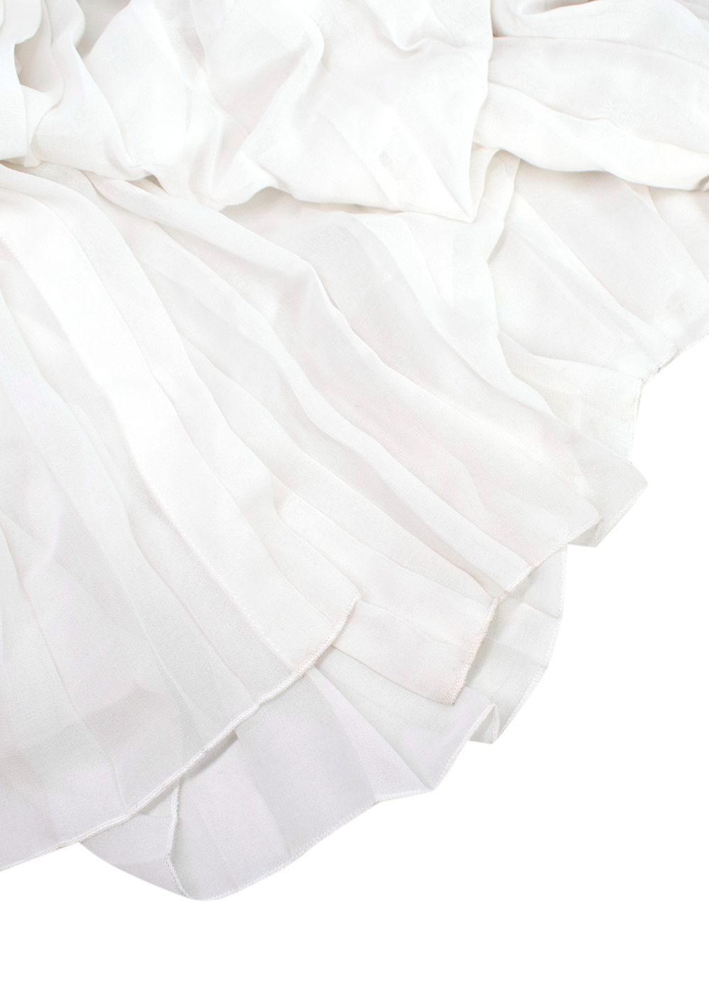 Alessandra Rich White Silk Plisse Dress With Bows Size S White and Off-White polyester