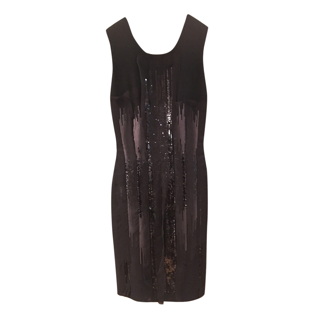 Bottega Veneta Black Sequinned Cocktail Dress Size XS wool