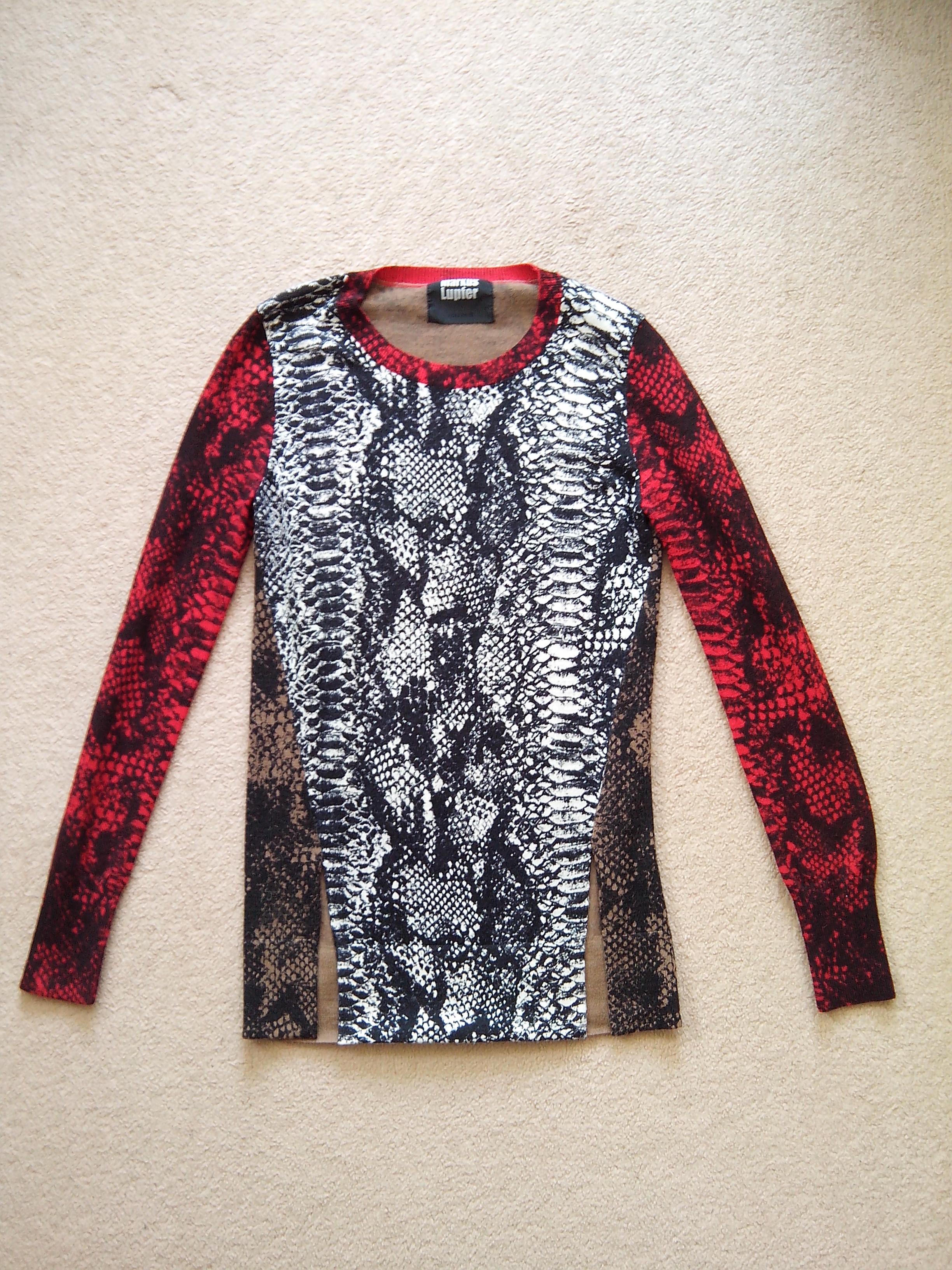 Preowned Markus Lupfer reptile jumper Size XS Animal Print wool