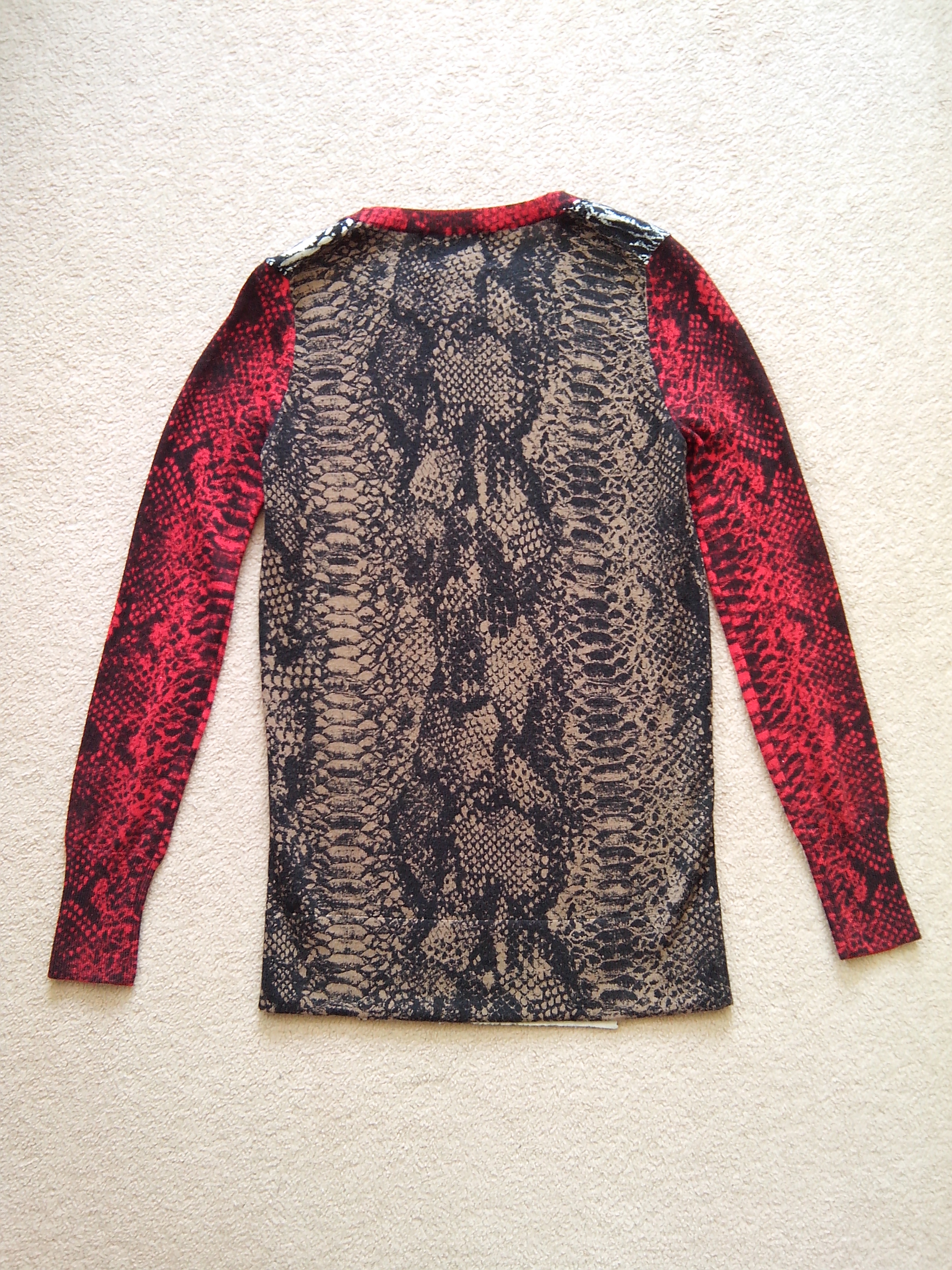 Preowned Markus Lupfer reptile jumper Size XS Animal Print wool