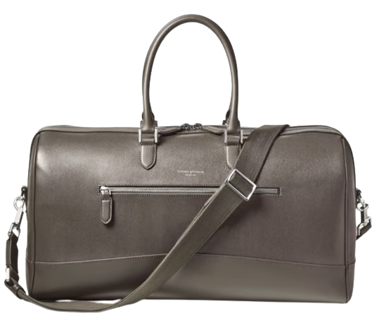 Aspinal Of London Charcoal Saffiano City Holdall grained leather