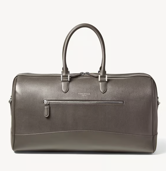 Aspinal Of London Charcoal Saffiano City Holdall grained leather