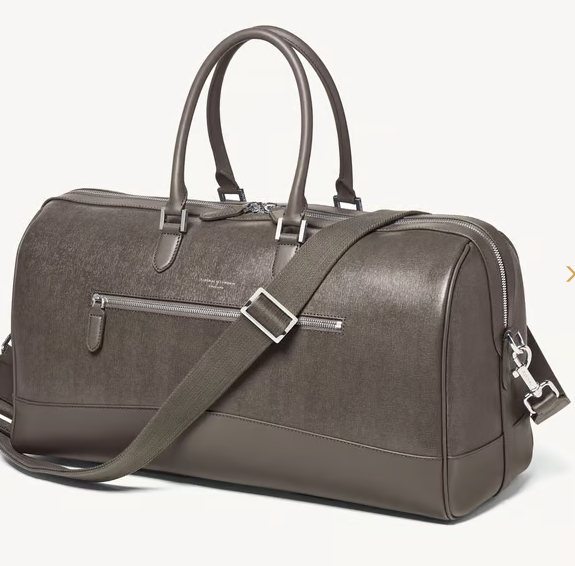 Aspinal Of London Charcoal Saffiano City Holdall grained leather