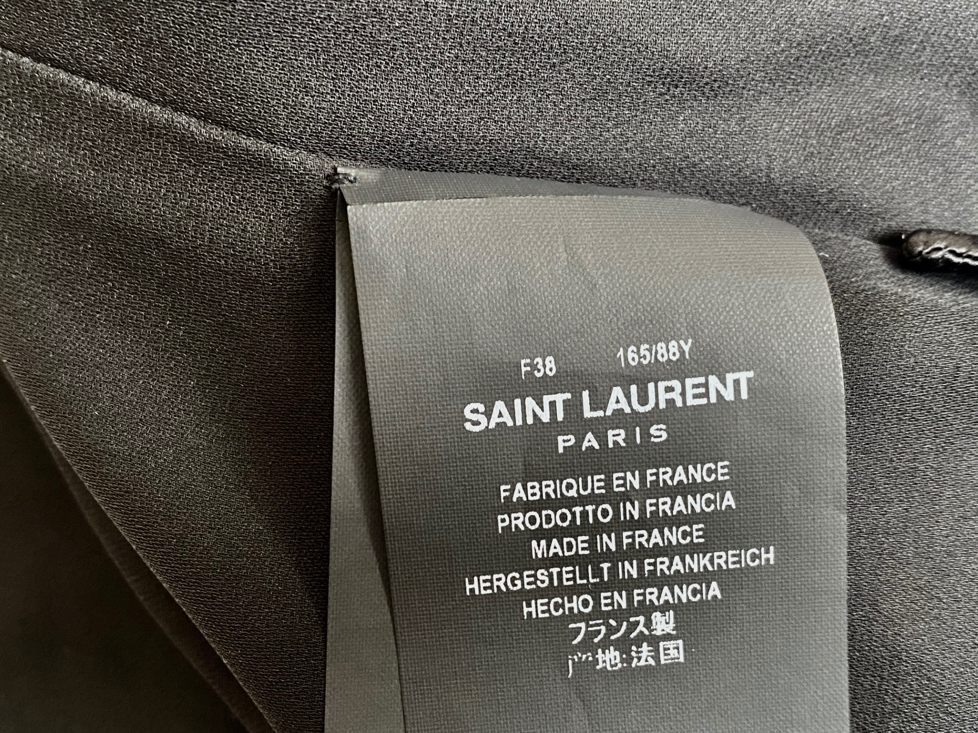 Saint Laurent Black Jacquard One Shoulder Dress Size S silk