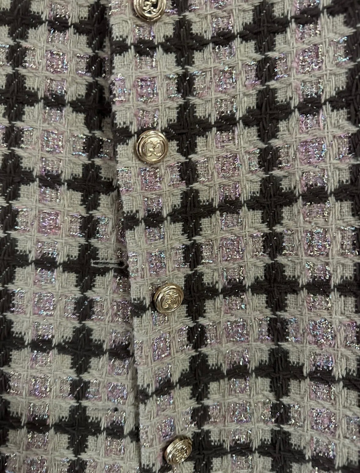 Gucci Brown Checked Tweed Jacket Size M