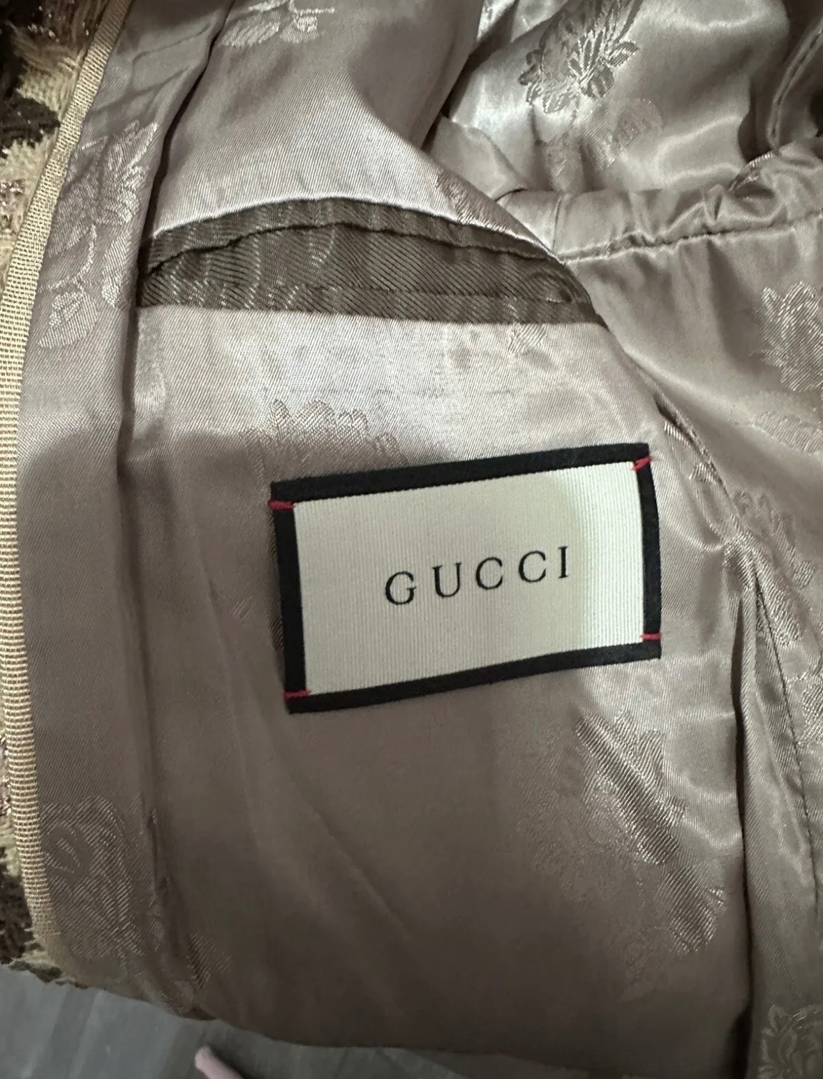 Gucci Brown Checked Tweed Jacket Size M