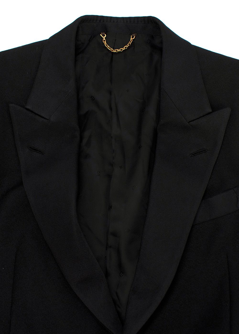 Men's Preowned Louis Vuitton Black Wool Single Breasted Blazer Size M