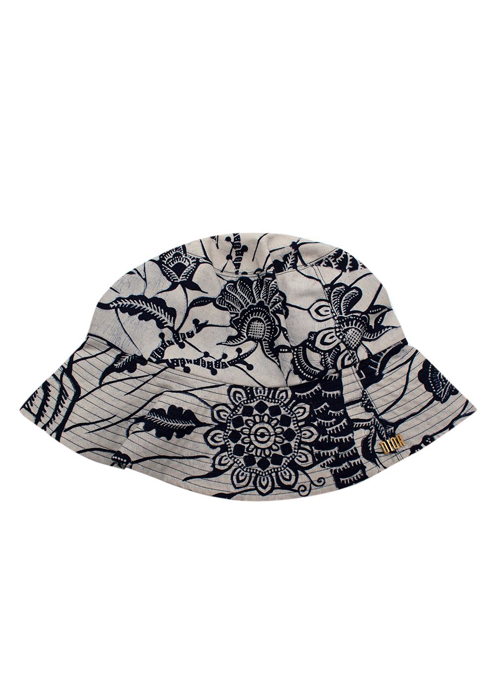 Dior Pattern Bucket hat White/ Blue cotton