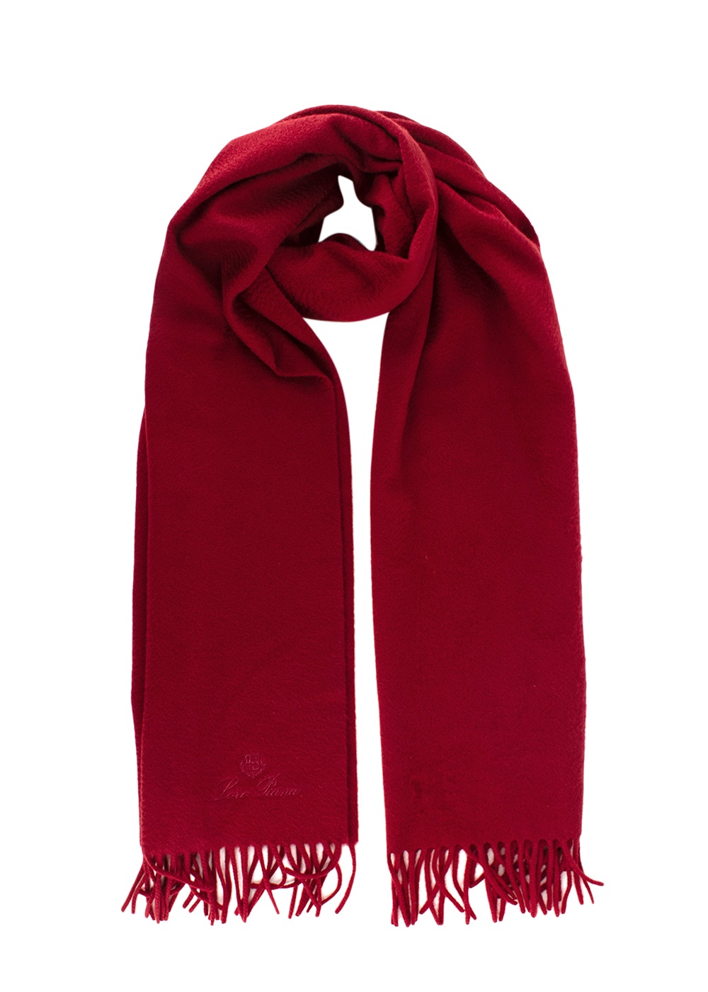 Loro Piana Red Loro Cashmere Scarf