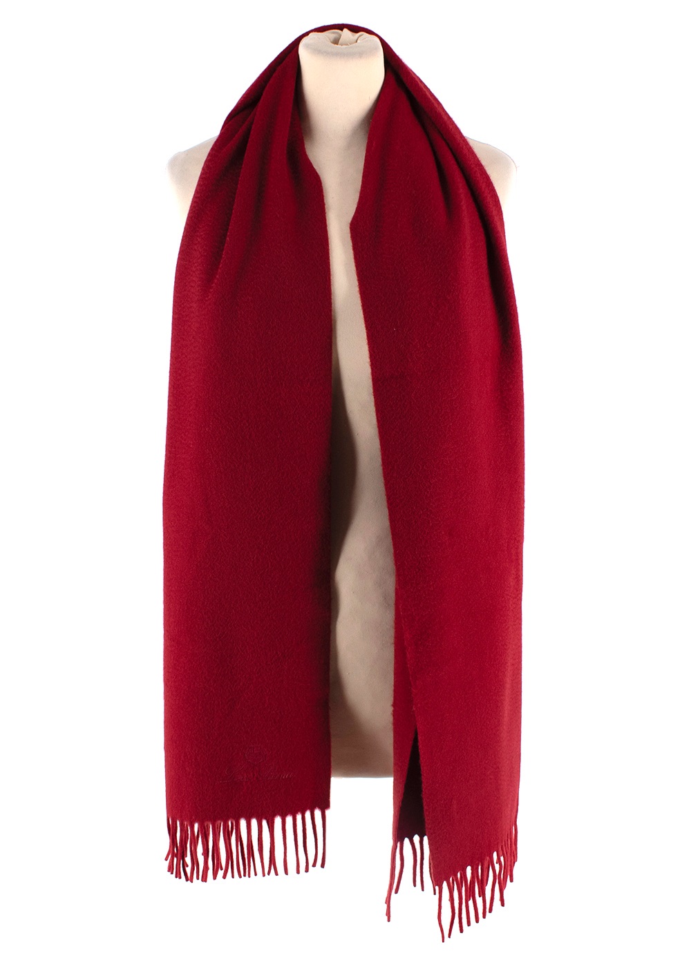 Loro Piana Red Loro Cashmere Scarf