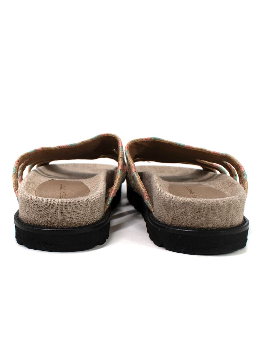 Preowned Alberta Ferretti Woven Beige Sandals Size 36 rubber