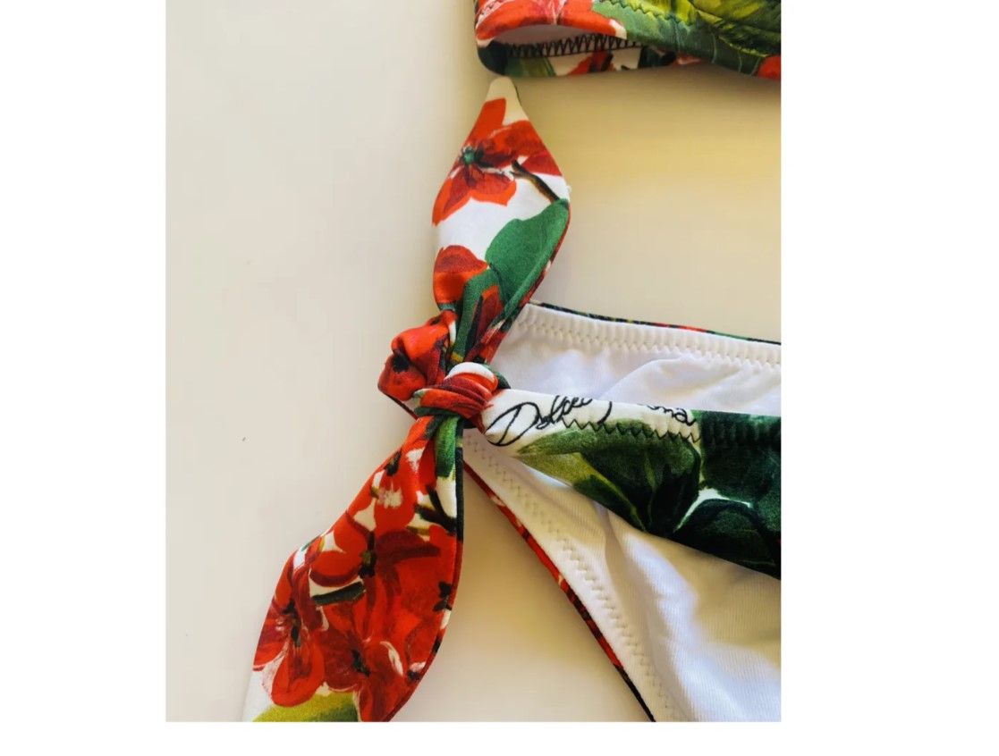 Red Geranium Printed Balconette Bikini Size S polyamide/elasthan