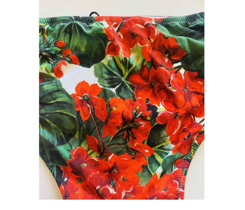 Red Geranium Printed Balconette Bikini Size S polyamide/elasthan