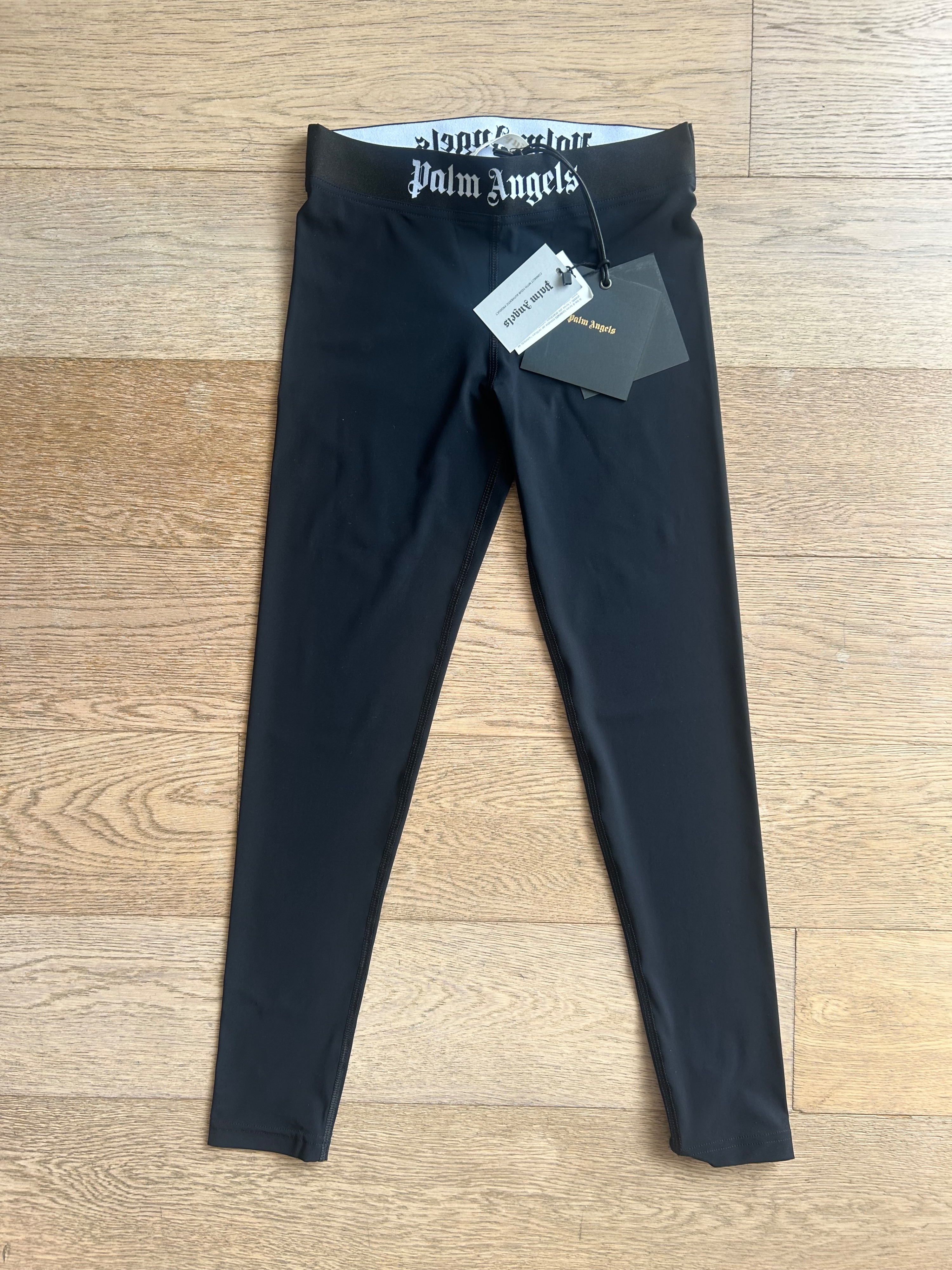 Palm Angels Black Stretch Leggings Size S polyamide/elastane